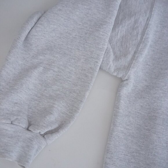 Vintage Nineties Jerzees Gray Heavyweight Embroidered Usa Crew Neck Sweater M - Picture 7 of 9